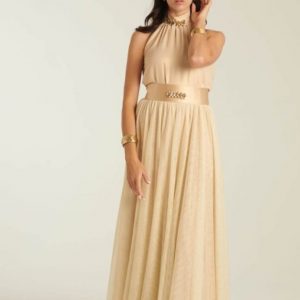 Top e gonnellone glitter oro - Rosa biondillo