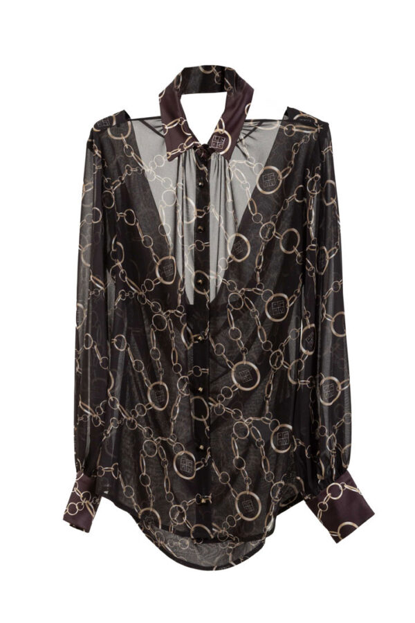 Camicia donna trasparente fantasia Les bourdelles des garçon