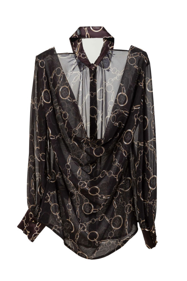 Camicia donna trasparente fantasia Les bourdelles des garçon - immagine 3