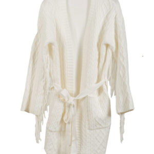 Cardigan donna White wise con cintura