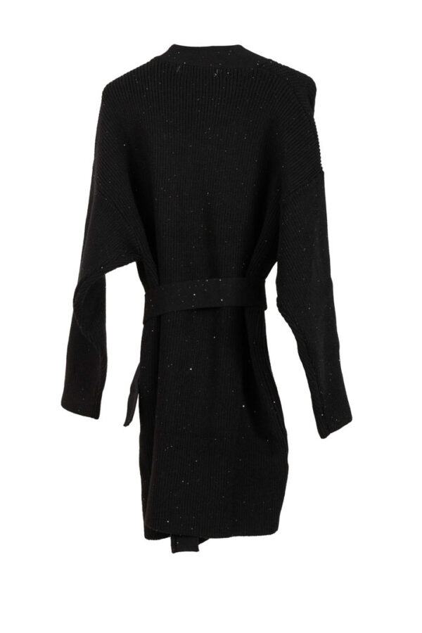 Cardigan donna con cintura White wise - immagine 3