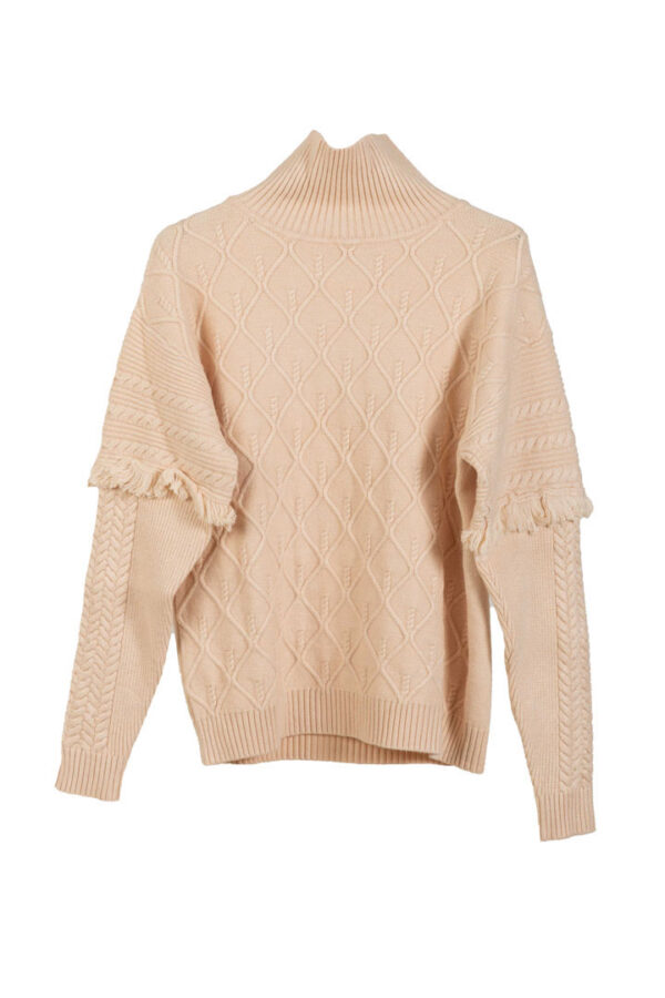 Pullover a collo alto donna White wise