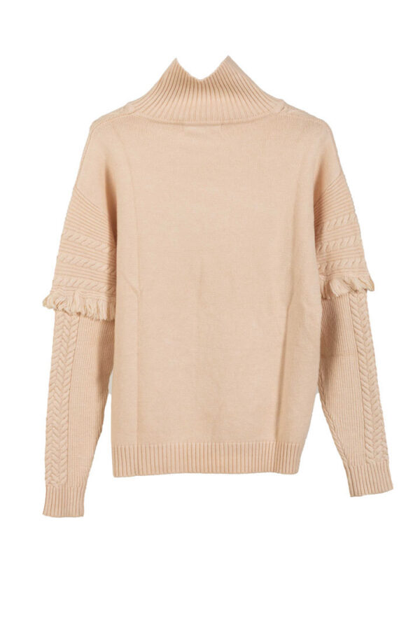 Pullover a collo alto donna White wise - immagine 3