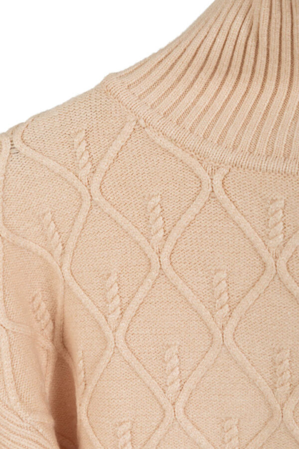Pullover a collo alto donna White wise - immagine 4