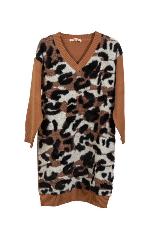 Maxi Abito in lana donna White wise - immagine 2