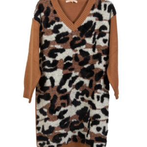 Maxi Abito in lana donna White wise