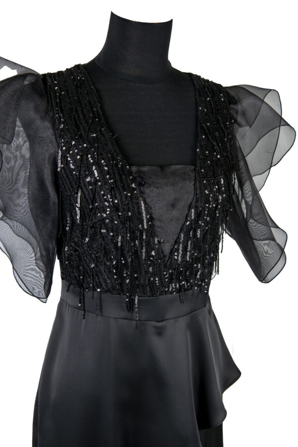 Tuta donna con paillettes e volant NUMERO TRE - immagine 3