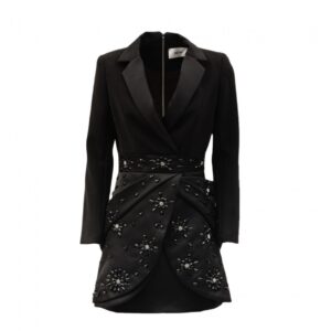 Abito blazer donna Odì Odì con applicazioni sulla gonna.  Colore: Nero